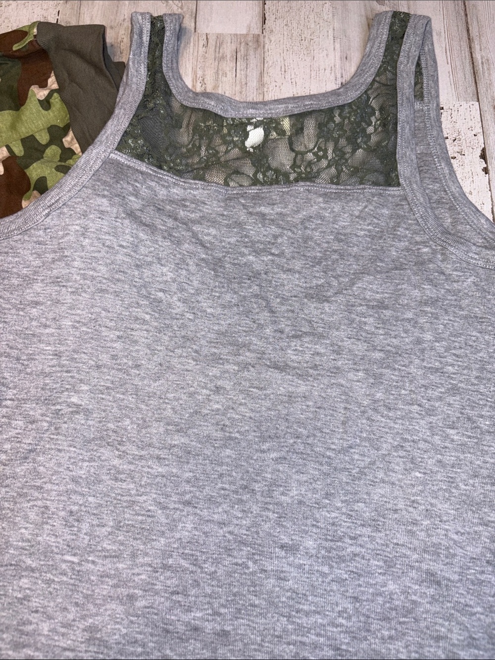 Bobbie Brooks Camo Deer Graphic Tank Top - Gray & Green Set 3X - Picture 9 of 17